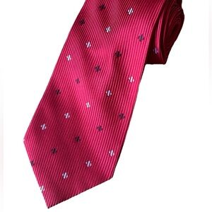 Fratelli Moda Stylish Red and Black Men's Necktie 100% Silk Made in Italy